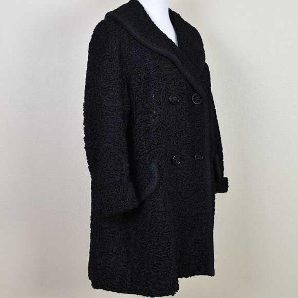 Vintage Furs By Leo Diutsh Black Coat - Picture 6 of 13